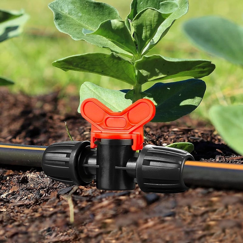 Gardrip 8 Pack Drip Irrigation Valve for 1/2 Inch Drip Tubing (1/2" ID x 0.65" OD)：1/2'' In-line Locked Barbed Ball Valve Drip Line Shut Off Valve Parts In Irrigation System for Garden - Image 3